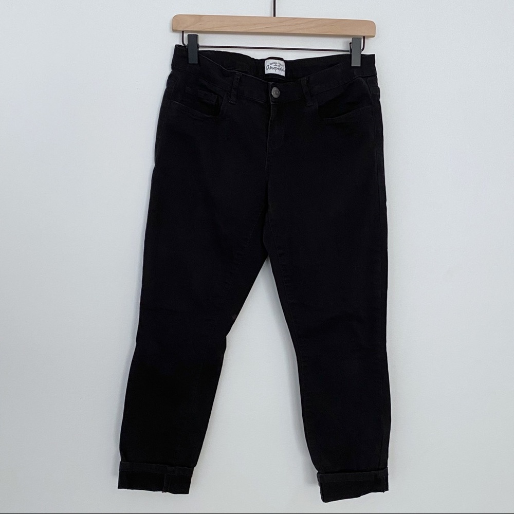 Aeropostale Black Cuffed Cropped Jeggings Size Juniors 9